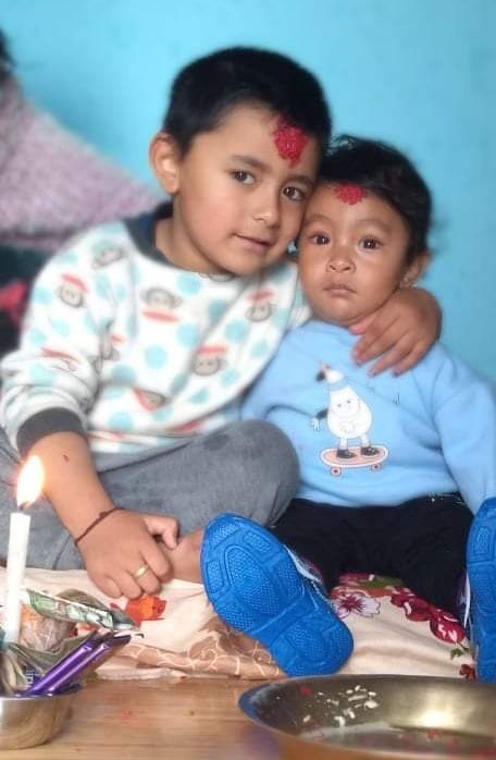 Danke von den Kindern in Nepal